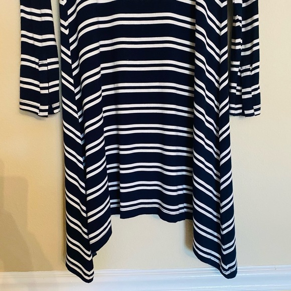 Maeve Anthropologie Navy Blue White Striped Nautical Marine Dress Size Small - Picture 7 of 15